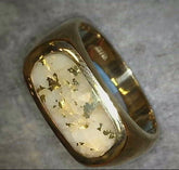 14 Karat Yellow Ring with Gold Quartz*size 10.25
